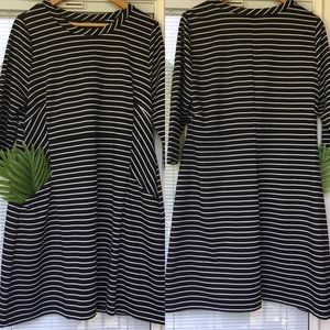 Lane Bryant Dresses - Lane Bryant Striped Dress, Black/White, Pockets Lane Bryant Dresses - Lane Bryant Striped Dress, Black/White, Pockets